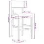 Taburetes altos 2 uds madera maciza de caucho y cuero sintético de , Taburetes de cocina - Ref: Foro24-4006197, Precio: 81,01...