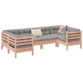 Set de sofás jardín 6 pzas con cojines madera abeto Douglas von , Gartensets - Ref: Foro24-3299612, Preis: 540,34 €, Rabatt: %