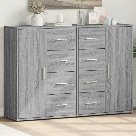 Aparadores 2 uds madera de ingeniería gris Sonoma 60x31x84 cm von , Sideboards - Ref: Foro24-3276593, Preis: 204,30 €, Rabatt: %