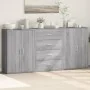 Aparadores 3 uds madera de ingeniería gris Sonoma 60x31x84 cm de , Aparadores - Ref: Foro24-3276579, Precio: 241,26 €, Descue...