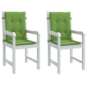 Cojines silla respaldo bajo 2 ud tela verde melange 100x50x4 cm de , Cojines para sillas y sofás - Ref: Foro24-4002460, Preci...