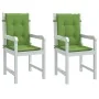 Cojines silla respaldo bajo 2 ud tela verde melange 100x50x4 cm de , Cojines para sillas y sofás - Ref: Foro24-4002460, Preci...