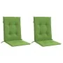 Cojines silla respaldo bajo 2 ud tela verde melange 100x50x4 cm de , Cojines para sillas y sofás - Ref: Foro24-4002460, Preci...