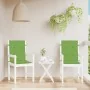 Cojines silla respaldo bajo 2 ud tela verde melange 100x50x4 cm de , Cojines para sillas y sofás - Ref: Foro24-4002460, Preci...