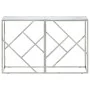 Mesa consola acero inoxidable plateado y vidrio templado de , Mesas auxiliares - Ref: Foro24-349995, Precio: 177,83 €, Descue...