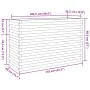 Jardinera madera maciza de pino blanco 110x40x68,5 cm de , Maceteros y jardineras - Ref: Foro24-3282495, Precio: 251,50 €, De...