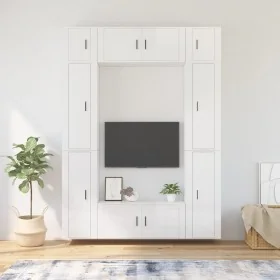 Set de muebles de TV 8 pzas madera contrachapada blanco brillo von , TV-Möbel - Ref: Foro24-3188816, Preis: 468,90 €, Rabatt: %