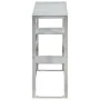 Mesa consola acero inoxidable plateado y vidrio templado by , Side tables - Ref: Foro24-350011, Price: 138,44 €, Discount: %