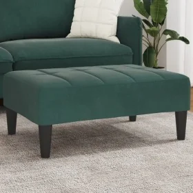 Reposapiés de terciopelo verde oscuro 77x55x31 cm de , Otomanas - Ref: Foro24-4007386, Precio: 67,75 €, Descuento: %