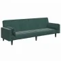 Sofá cama de 2 plazas con taburete terciopelo verde oscuro de , Sofás - Ref: Foro24-3258135, Precio: 334,36 €, Descuento: %