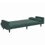 Sofá cama de 2 plazas con taburete terciopelo verde oscuro de , Sofás - Ref: Foro24-3258135, Precio: 334,36 €, Descuento: %