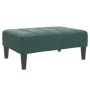 Sofá cama de 2 plazas con taburete terciopelo verde oscuro de , Sofás - Ref: Foro24-3258135, Precio: 334,36 €, Descuento: %