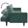 Sofá cama de 2 plazas con taburete terciopelo verde oscuro de , Sofás - Ref: Foro24-3258135, Precio: 334,36 €, Descuento: %