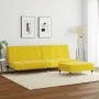 Sofá cama de 2 plazas con taburete terciopelo amarillo de , Sofás - Ref: Foro24-3258149, Precio: 314,02 €, Descuento: %