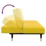 Sofá cama de 2 plazas con taburete terciopelo amarillo de , Sofás - Ref: Foro24-3258149, Precio: 314,02 €, Descuento: %