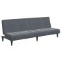 Sofá cama de 2 plazas con taburete terciopelo gris oscuro de , Sofás - Ref: Foro24-3258128, Precio: 300,64 €, Descuento: %