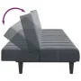 Sofá cama de 2 plazas con taburete terciopelo gris oscuro de , Sofás - Ref: Foro24-3258128, Precio: 300,64 €, Descuento: %