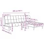 Sofá cama de 2 plazas con taburete terciopelo gris oscuro de , Sofás - Ref: Foro24-3258128, Precio: 300,64 €, Descuento: %