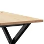 Mesa de centro marco X madera maciza pino y acero 60x60x40 cm by , Kitchen and dining tables - Ref: Foro24-3282682, Price: 66...
