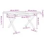 Mesa de centro marco X madera maciza pino y acero 60x60x40 cm by , Kitchen and dining tables - Ref: Foro24-3282682, Price: 66...