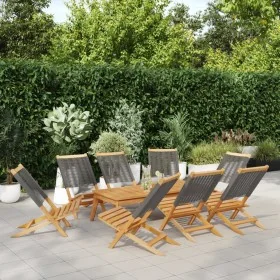 Sillas de jardín plegables 8 uds madera maciza acacia gris de , Sillas de jardín - Ref: Foro24-3214633, Precio: 427,24 €, Des...