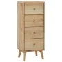 Cómoda de madera maciza de teca 40x30x100 cm by , Drawers - Ref: Foro24-340736, Price: 222,98 €, Discount: %