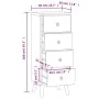 Cómoda de madera maciza de teca 40x30x100 cm by , Drawers - Ref: Foro24-340736, Price: 222,98 €, Discount: %