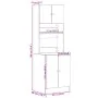 Mueble de cocina madera ingeniería roble ahumado 60x50x180 cm de , Armarios de cocina - Ref: Foro24-3276641, Precio: 168,38 €...
