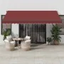 Toldo retráctil manual con LEDs color burdeos 450x350 cm de , Toldos - Ref: Foro24-3215003, Precio: 466,25 €, Descuento: %