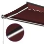 Toldo retráctil manual con LEDs color burdeos 450x350 cm de , Toldos - Ref: Foro24-3215003, Precio: 466,25 €, Descuento: %