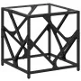 Mesa de centro de acero y tapa vidrio transparente 40x40x41 cm by , Coffee table - Ref: Foro24-845990, Price: 37,29 €, Discou...