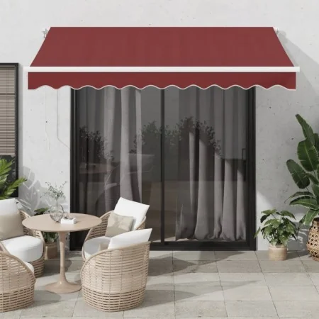 Toldo retráctil manual burdeos 300x250 cm de , Toldos - Ref: Foro24-3215228, Precio: 206,44 €, Descuento: %