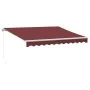 Toldo retráctil manual burdeos 300x250 cm de , Toldos - Ref: Foro24-3215228, Precio: 206,44 €, Descuento: %