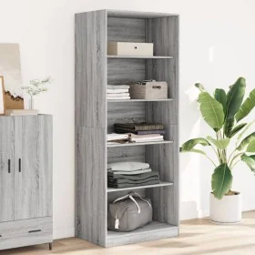 Armario de madera de ingeniería gris Sonoma 80x50x200 cm de , Armarios roperos - Ref: Foro24-3307725, Precio: 140,97 €, Descu...