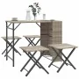 Juego de comedor de jardín plegable 5 pzas ratán PE gris claro de , Conjuntos de jardín - Ref: Foro24-365948, Precio: 168,71 ...
