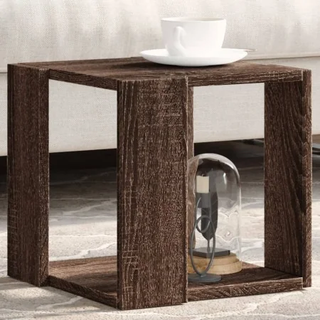 Mesa de centro madera de ingeniería marrón roble 32x32x30 cm de , Mesas de centro - Ref: Foro24-848149, Precio: 24,37 €, Desc...