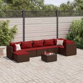 Set sofás de jardín 8 piezas y cojines ratán sintético marrón de , Conjuntos de jardín - Ref: Foro24-3308237, Precio: 559,66 ...