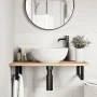 Encimera tocador baño madera maciza acacia sin tratar 80x40x2cm by , bathroom vanities - Ref: Foro24-3279656, Price: 39,93 €,...