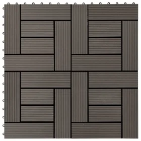 Baldosas de porche de WPC 30x30 cm 1 m² marrón oscuro 11 uds de , Suelos y moquetas - Ref: Foro24-45028, Precio: 68,80 €, Des...