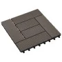 Baldosas de porche de WPC 30x30 cm 1 m² marrón oscuro 11 uds de , Suelos y moquetas - Ref: Foro24-45028, Precio: 68,80 €, Des...