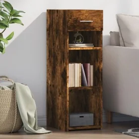 Aparador de madera de ingeniería roble ahumado 30x42,5x93 cm by , Sideboards - Ref: Foro24-846310, Price: 55,42 €, Discount: %