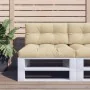 Cojín para palets de tela beige 70x40x12 cm de , Cojines para sillas y sofás - Ref: Foro24-360582, Precio: 20,32 €, Descuento: %
