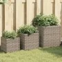 Jardineras 3 unidades ratán sintético gris de , Maceteros y jardineras - Ref: Foro24-366397, Precio: 82,67 €, Descuento: %