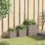 Jardineras 3 unidades ratán sintético gris de , Maceteros y jardineras - Ref: Foro24-366397, Precio: 82,67 €, Descuento: %
