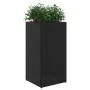 Jardinera de ratán sintético negra 40x40x80 cm de , Maceteros y jardineras - Ref: Foro24-366413, Precio: 75,08 €, Descuento: %