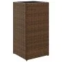Jardinera de ratán sintético marrón 30x30x60 cm de , Maceteros y jardineras - Ref: Foro24-366411, Precio: 51,10 €, Descuento: %