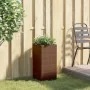 Jardinera de ratán sintético marrón 30x30x60 cm de , Maceteros y jardineras - Ref: Foro24-366411, Precio: 51,10 €, Descuento: %