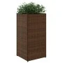 Jardinera de ratán sintético marrón 30x30x60 cm de , Maceteros y jardineras - Ref: Foro24-366411, Precio: 51,10 €, Descuento: %
