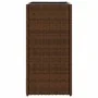 Jardinera de ratán sintético marrón 30x30x60 cm de , Maceteros y jardineras - Ref: Foro24-366411, Precio: 51,10 €, Descuento: %