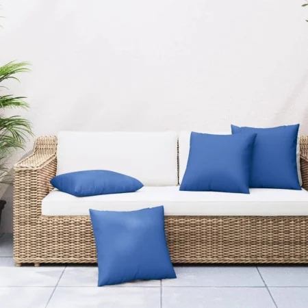 Cojines de sofá 4 unidades tela azul royal 60x60 cm de , Cojines para sillas y sofás - Ref: Foro24-360413, Precio: 52,57 €, D...